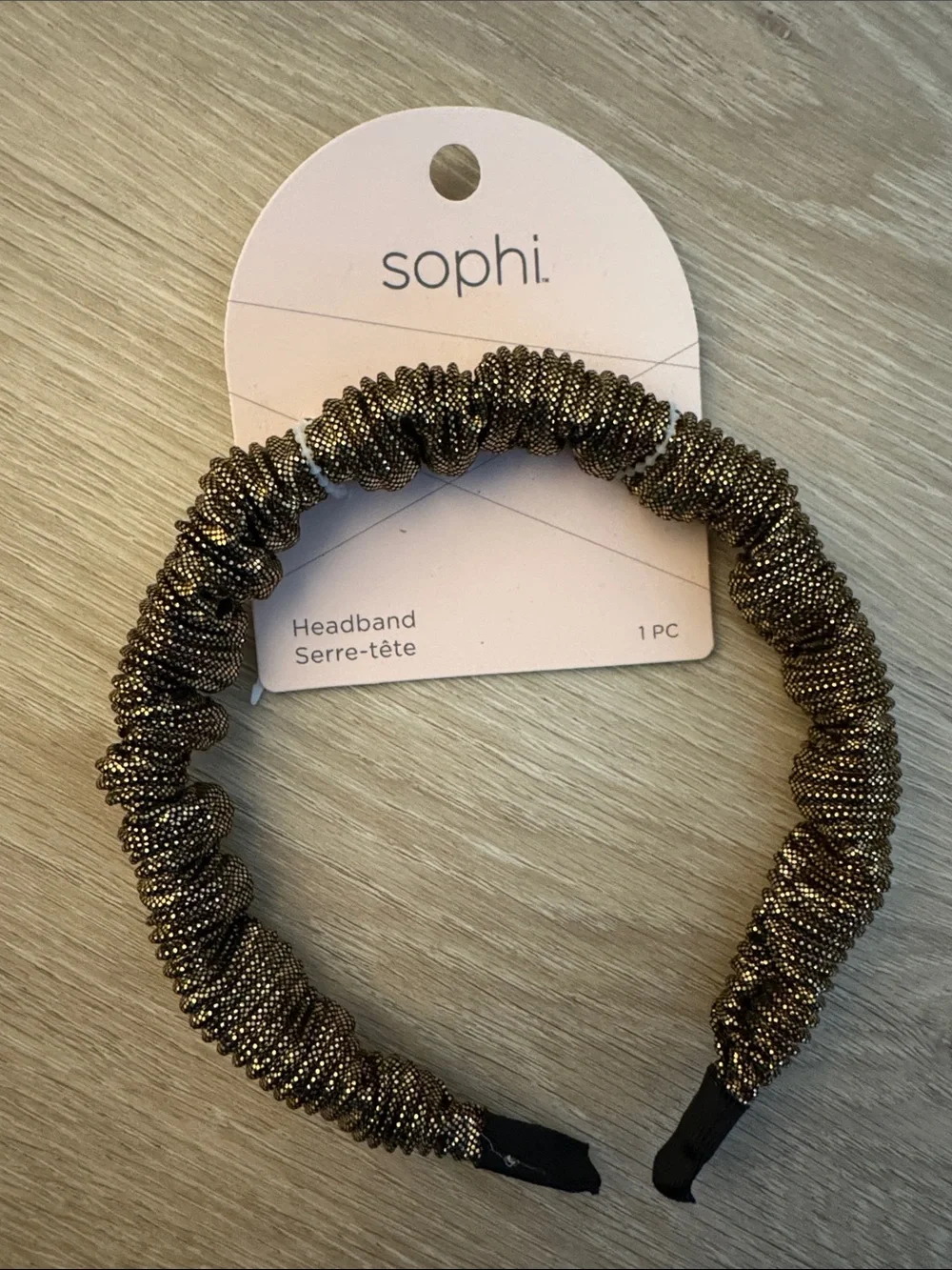 Sophi Metallic Gold & Black Scrunchie + Headband Set NEW 🏷️